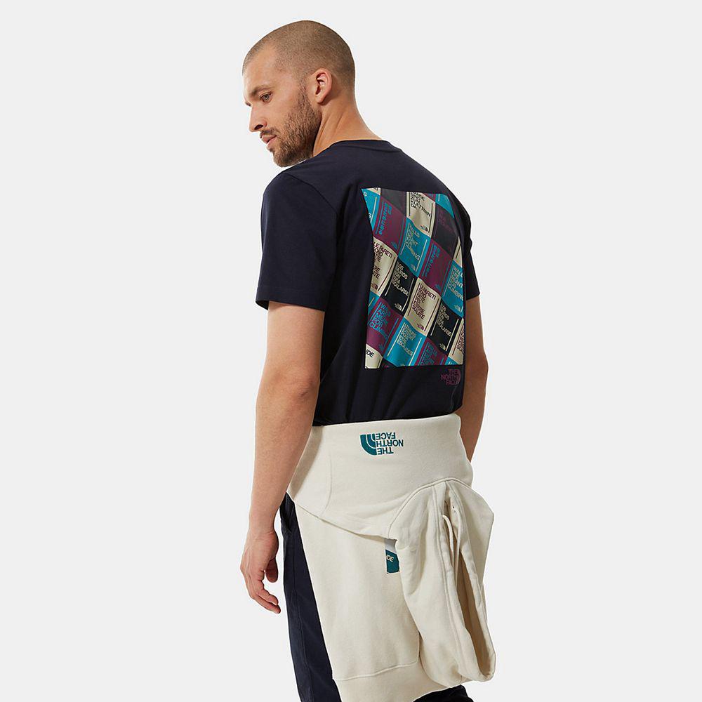 The North Face Climb Graphic Ανδρικα T Shirt - Σκουρο Μπλε (PAJN62783)